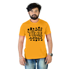 Apna Time Aayega Cotton Unisex Mustard Tshirt