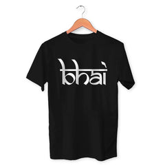 Bhai Cotton Unisex Black Tshirt