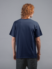 Awesome Dad Cotton Unisex Navy Blue Tshirt