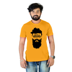 Grow A Beard Then We'll Talk Cotton Unisex Mustard Tshirt