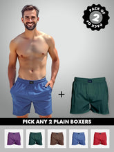 Choose any 2 - Mens Boxer Shorts Solid