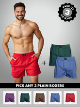 Choose any 3 - Mens Boxer Shorts Solid
