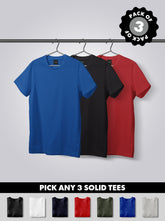 Choose any 3 - Unisex Tshirts Solid