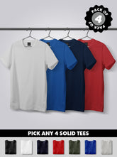 Choose any 4 - Unisex Tshirts Solid