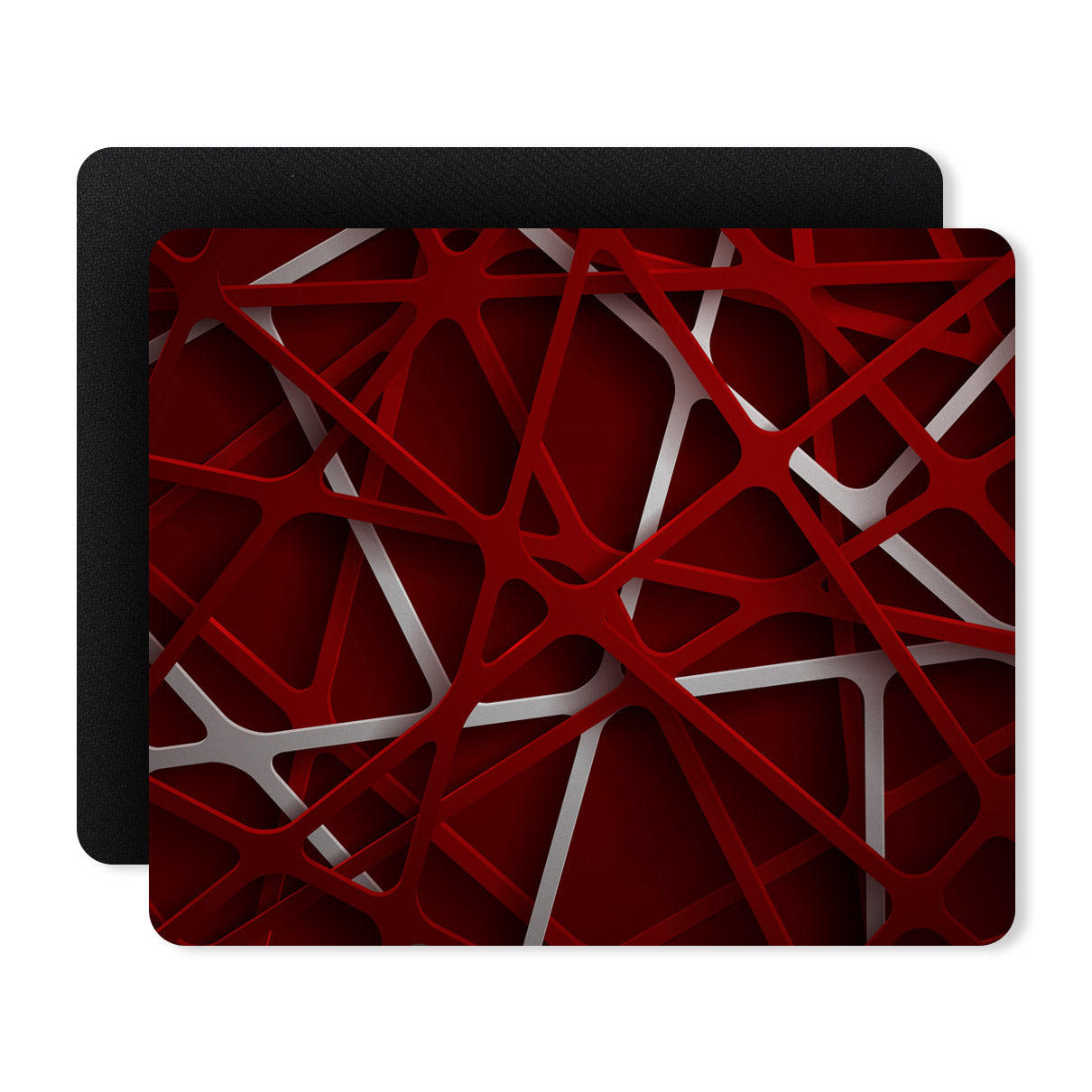 3d Abstract Design Red Designer Printed Premium Mouse pad (9 in x 7.5 in)
