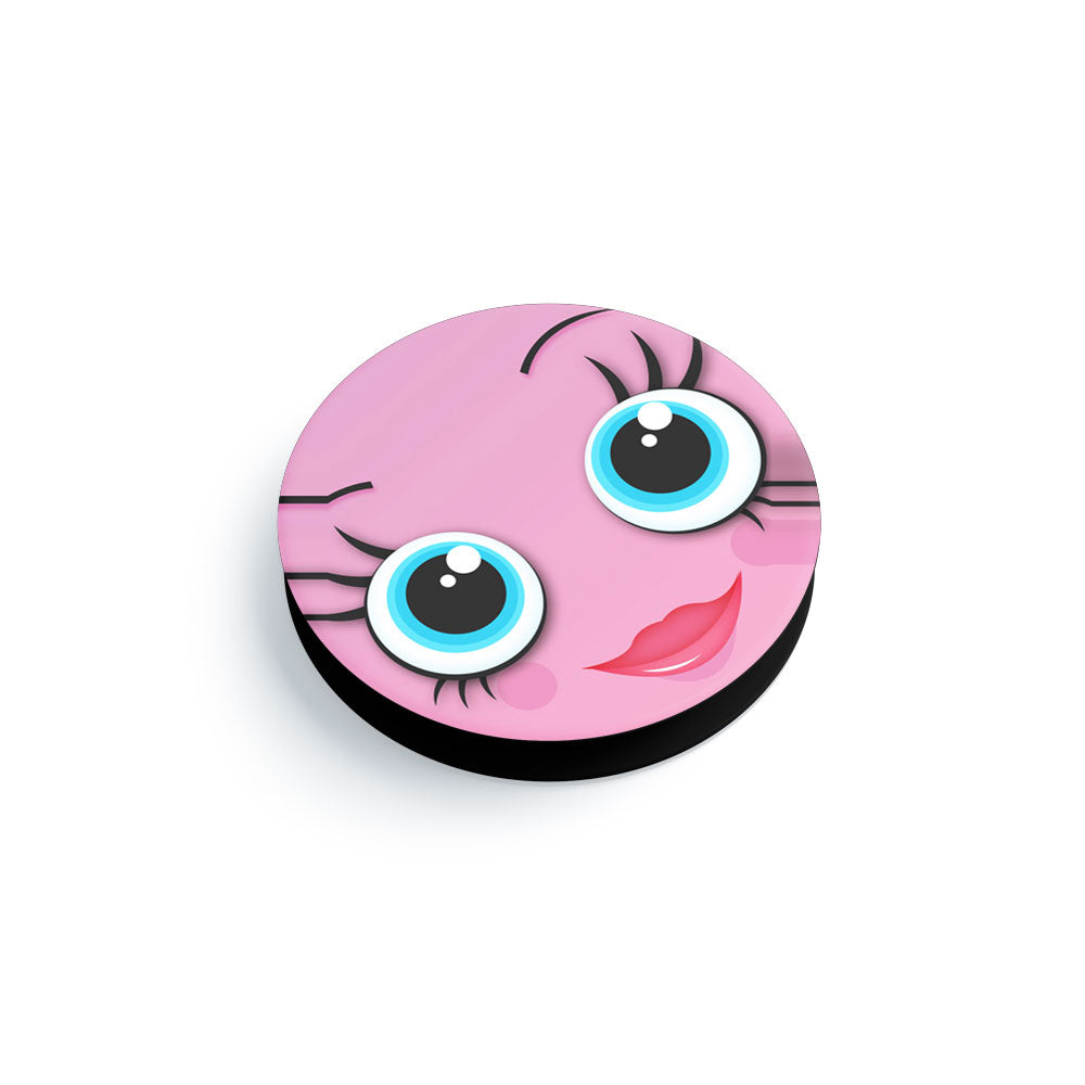 Pink Smiley Mobile Phone Handle
