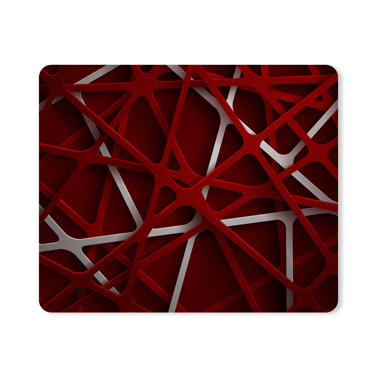 3d Abstract Design Red Designer Printed Premium Mouse pad (9 in x 7.5 in)