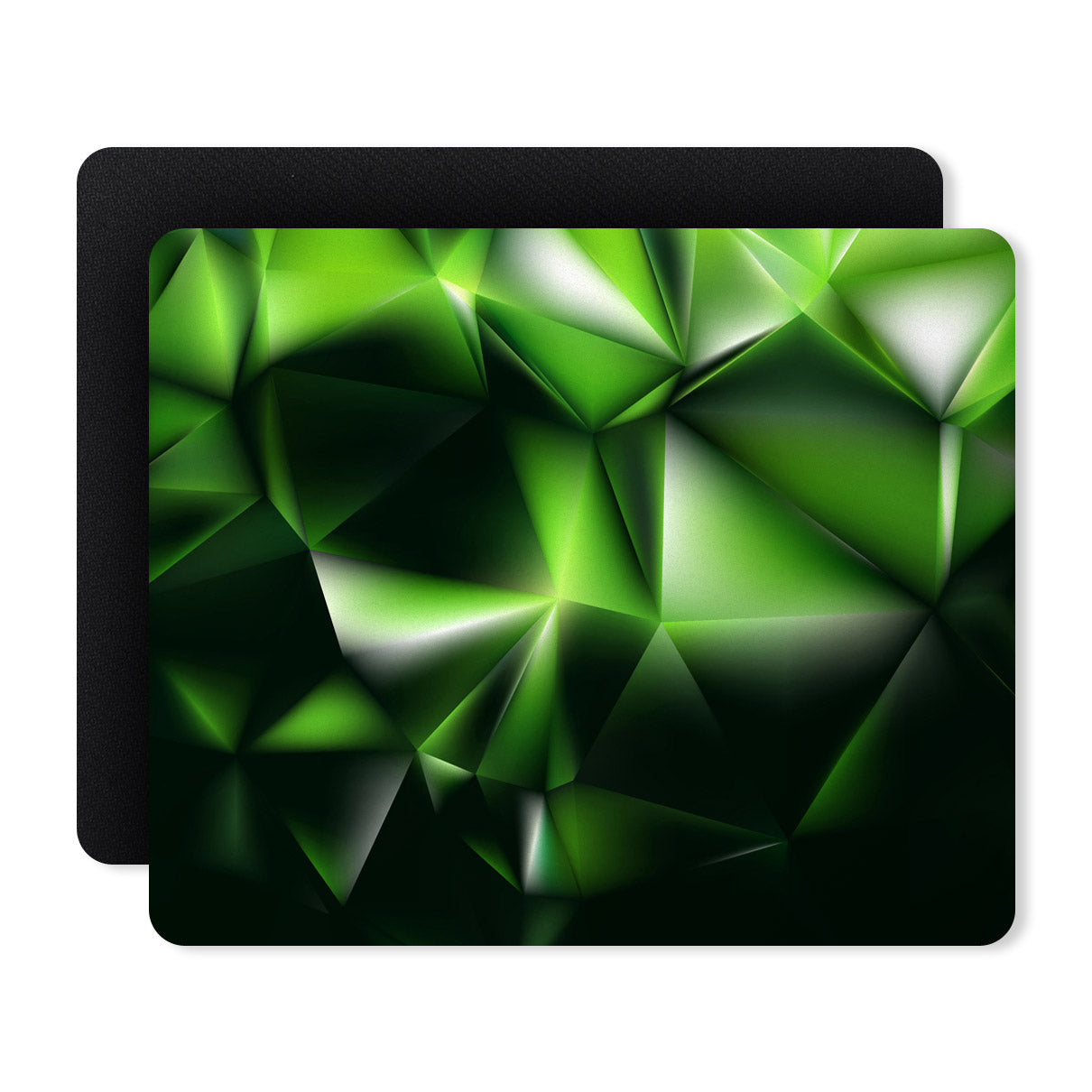 Green Polygon Pattern Designer Printed Premium Mouse pad (9 in x 7.5 in)
