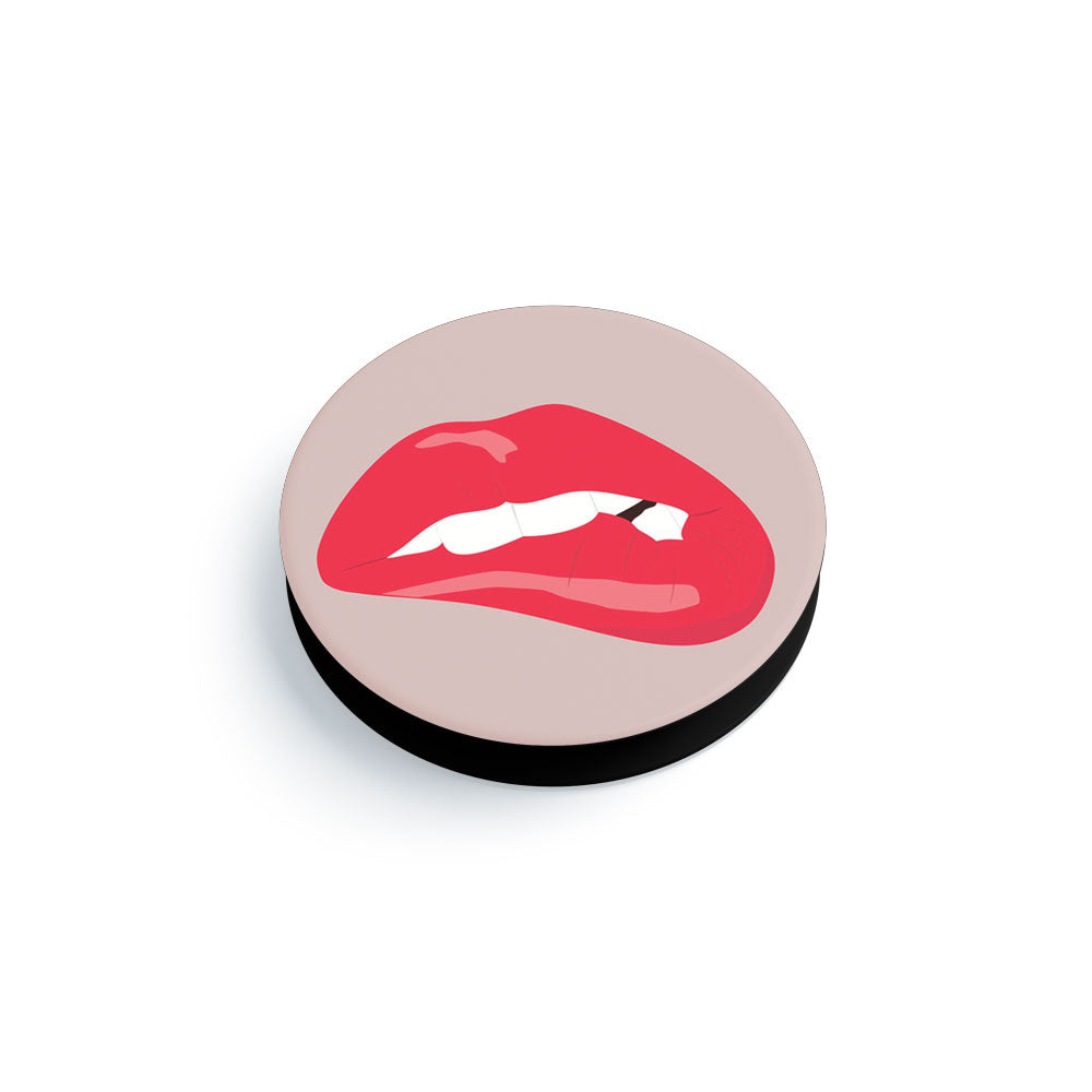 Pink Red Lips Women Mobile Phone Handle