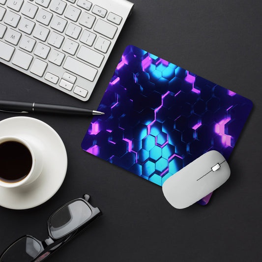 Blue Purple Fish Skin Pattern Designer Printed Premium Mouse pad (9 in x 7.5 in)