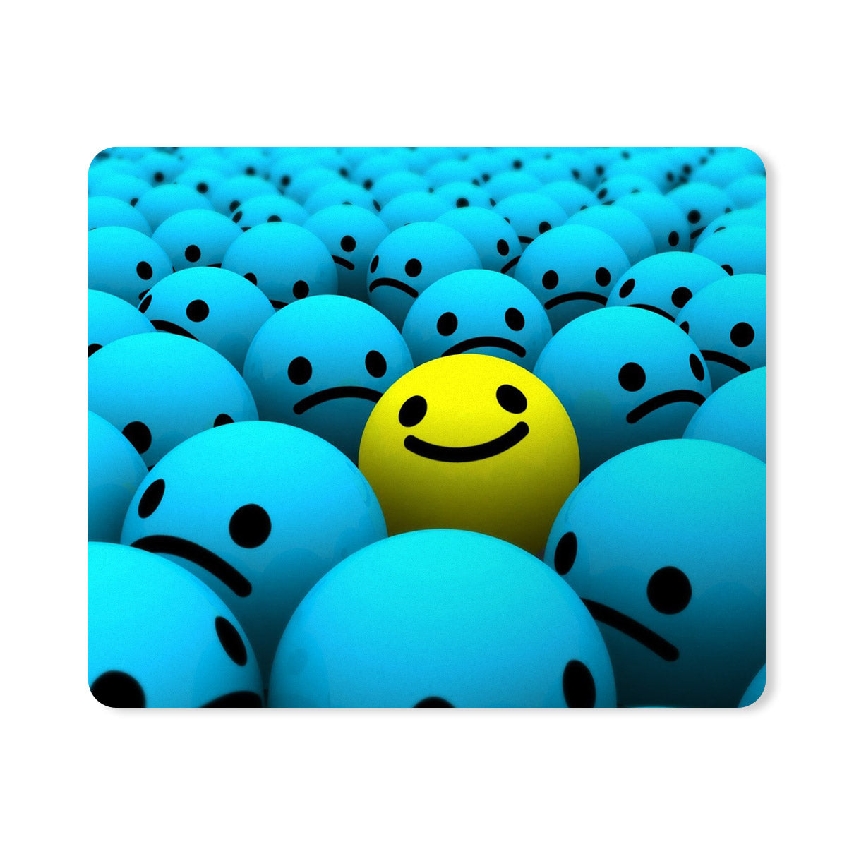 Smiley Background Designer Printed Premium Mouse pad (9 in x 7.5 in)