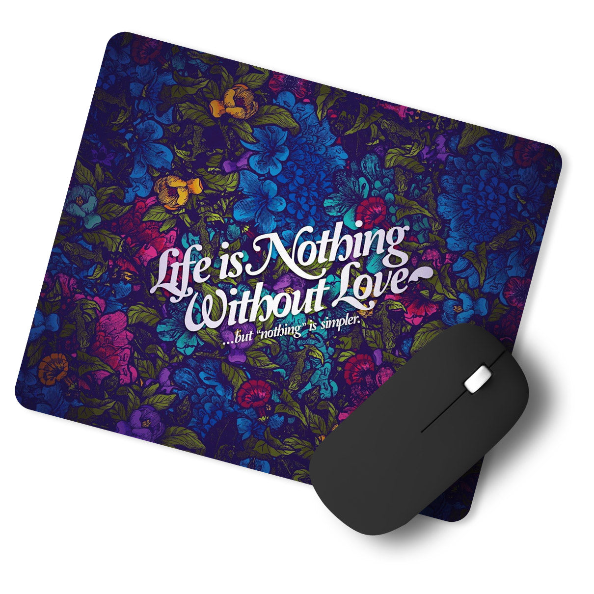 Life Typography Designer Printed Premium Mouse pad (9 in x 7.5 in)