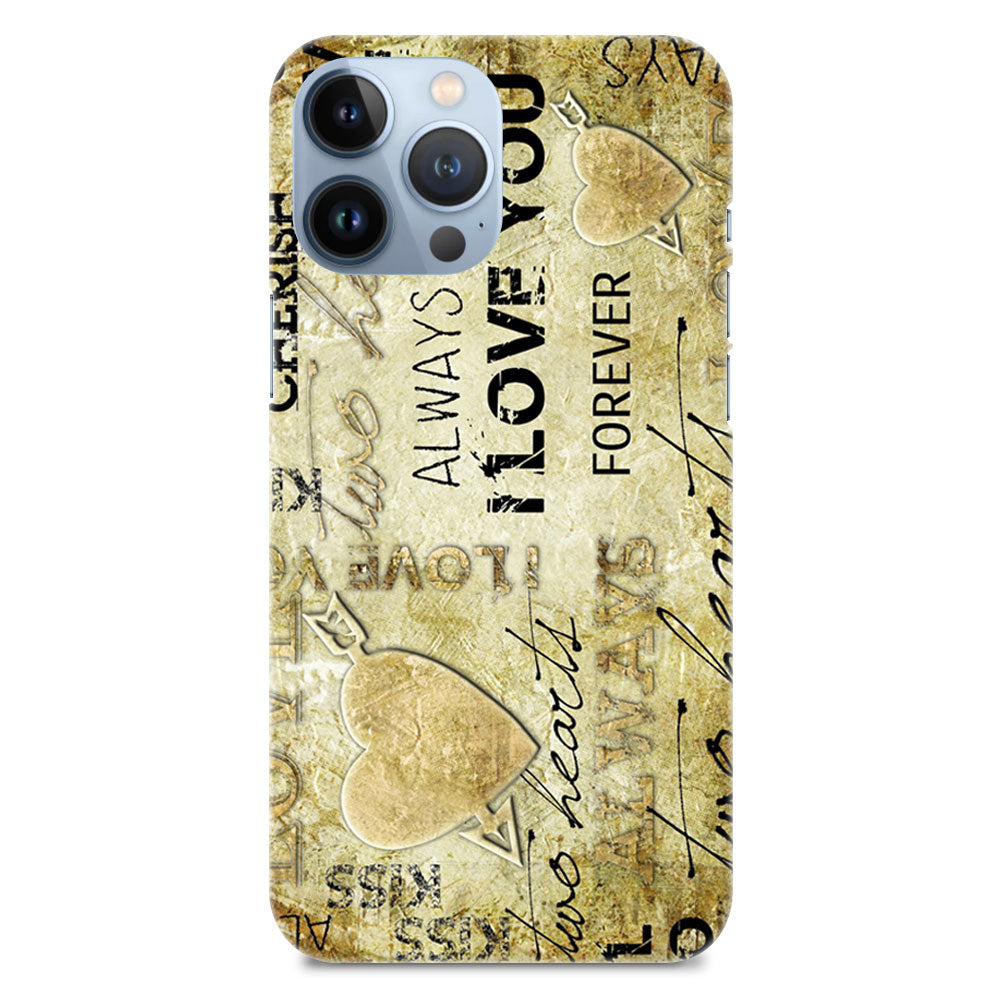 Love Heart Typography Designer Hard Mobile Case