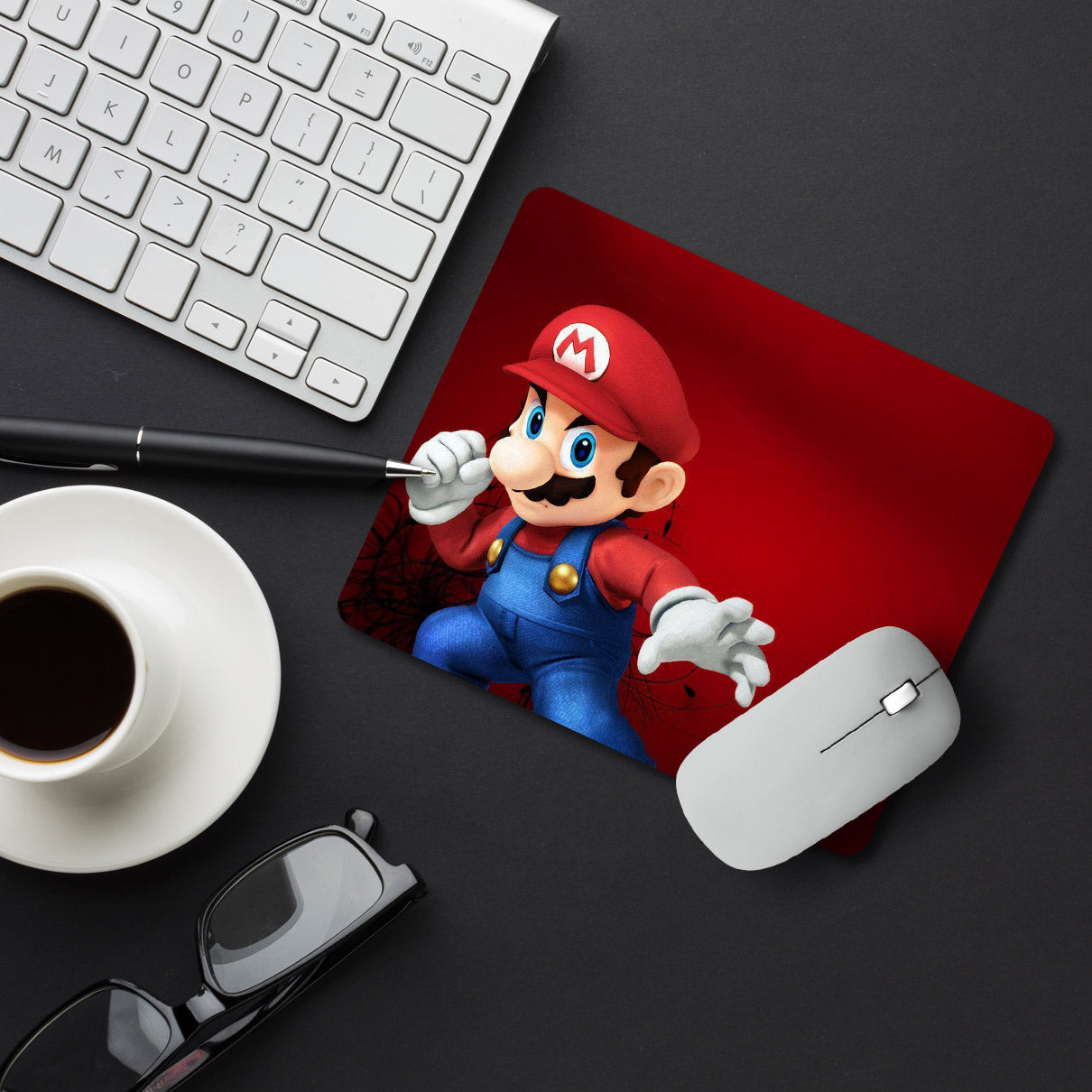 Cartoon Character Fights Designer Printed Premium Mouse pad (9 in x 7.5 in)