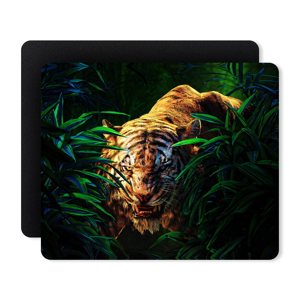 Lion Tiger Attack Designer Printed Premium Mouse pad (9 in x 7.5 in)