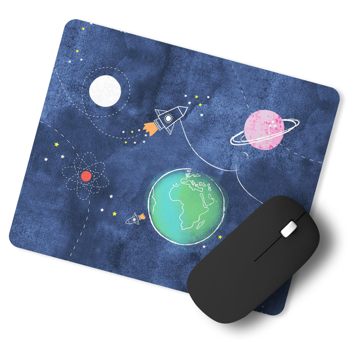 Space Drawing Designer Printed Premium Mouse pad (9 in x 7.5 in)