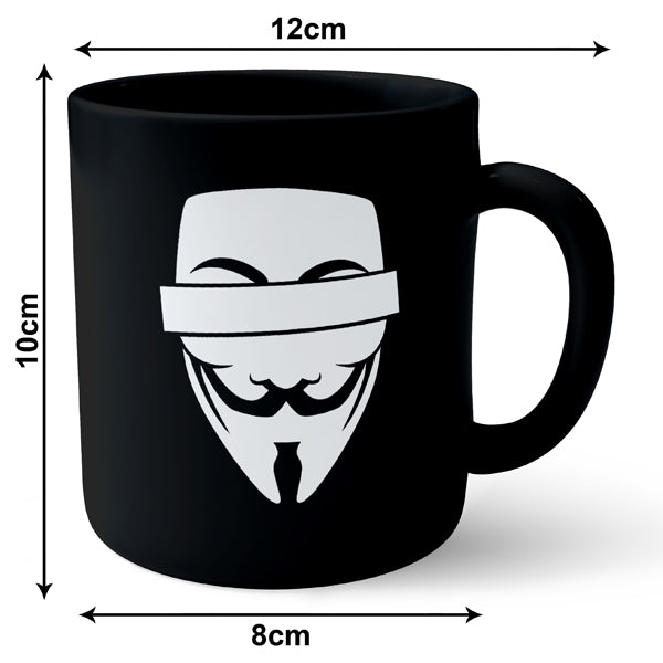 Vendetta Mask - Black Ceramic Mug