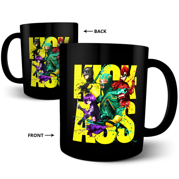 Kick Superhero - Black Ceramic Mug