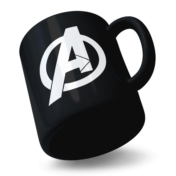 Avenger Logo - Black Ceramic Mug