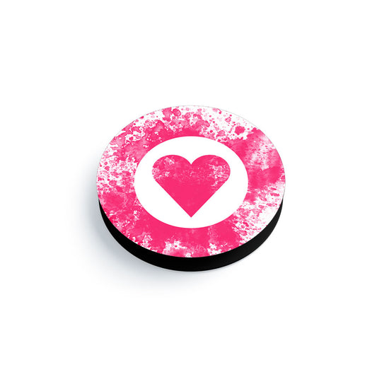 Pink Heart Painting  Mobile Phone Handle
