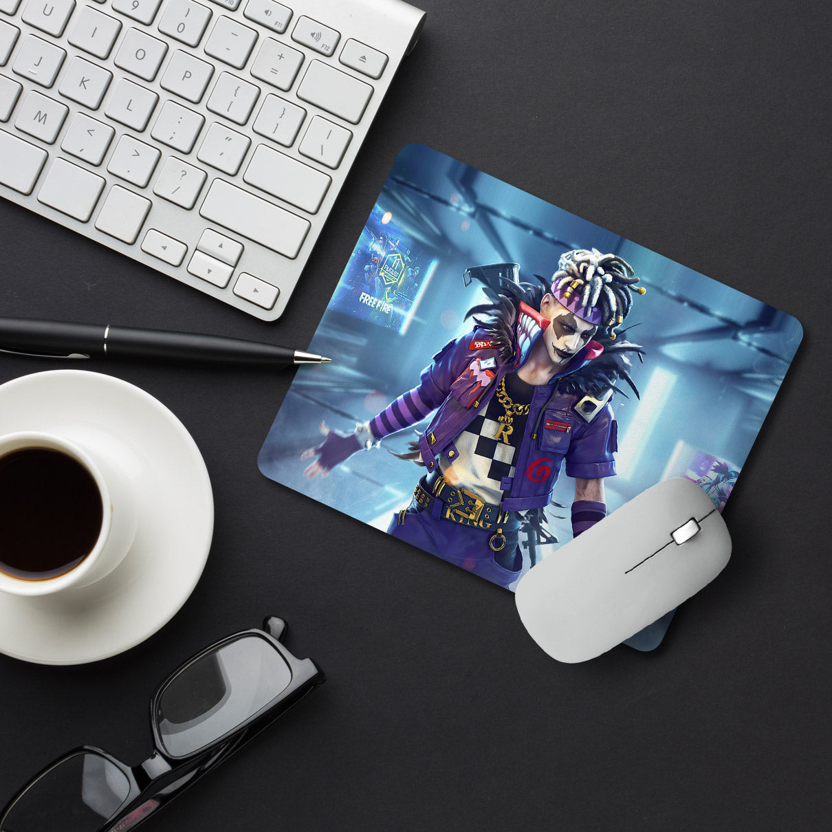 Freefire Fighter Superhero Designer Printed Premium Mouse pad (9 in x 7.5 in)