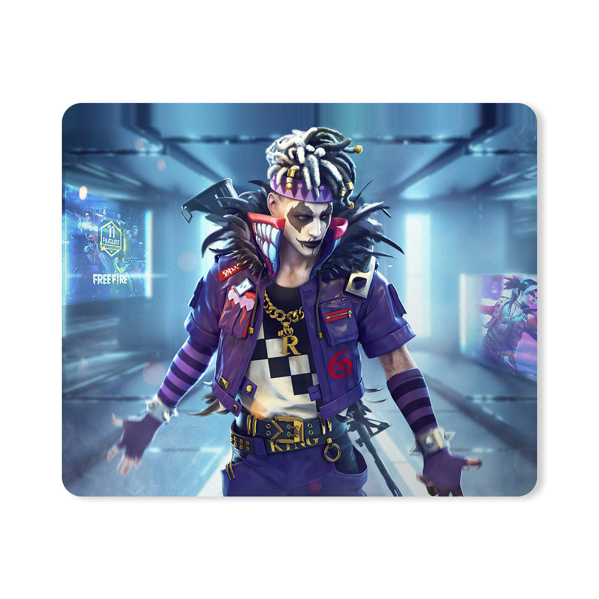 Freefire Fighter Superhero Designer Printed Premium Mouse pad (9 in x 7.5 in)