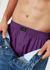 Solid Viola Purple Mens Boxer Shorts