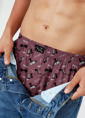 Raspberry Glace Beach Printed Mens Boxer Shorts