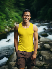 Casual Tank Tops Lemon Yellow