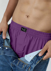 Solid Viola Purple Mens Boxer Shorts