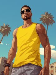 Casual Tank Tops Lemon Yellow