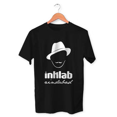 Inklab Zindabad Cotton Unisex Black Tshirt