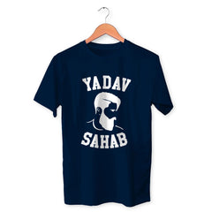 Yadav Sahab Cotton Unisex Navy Blue Tshirt