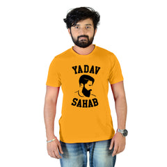 Yadav Sahab Cotton Unisex Mustard Tshirt
