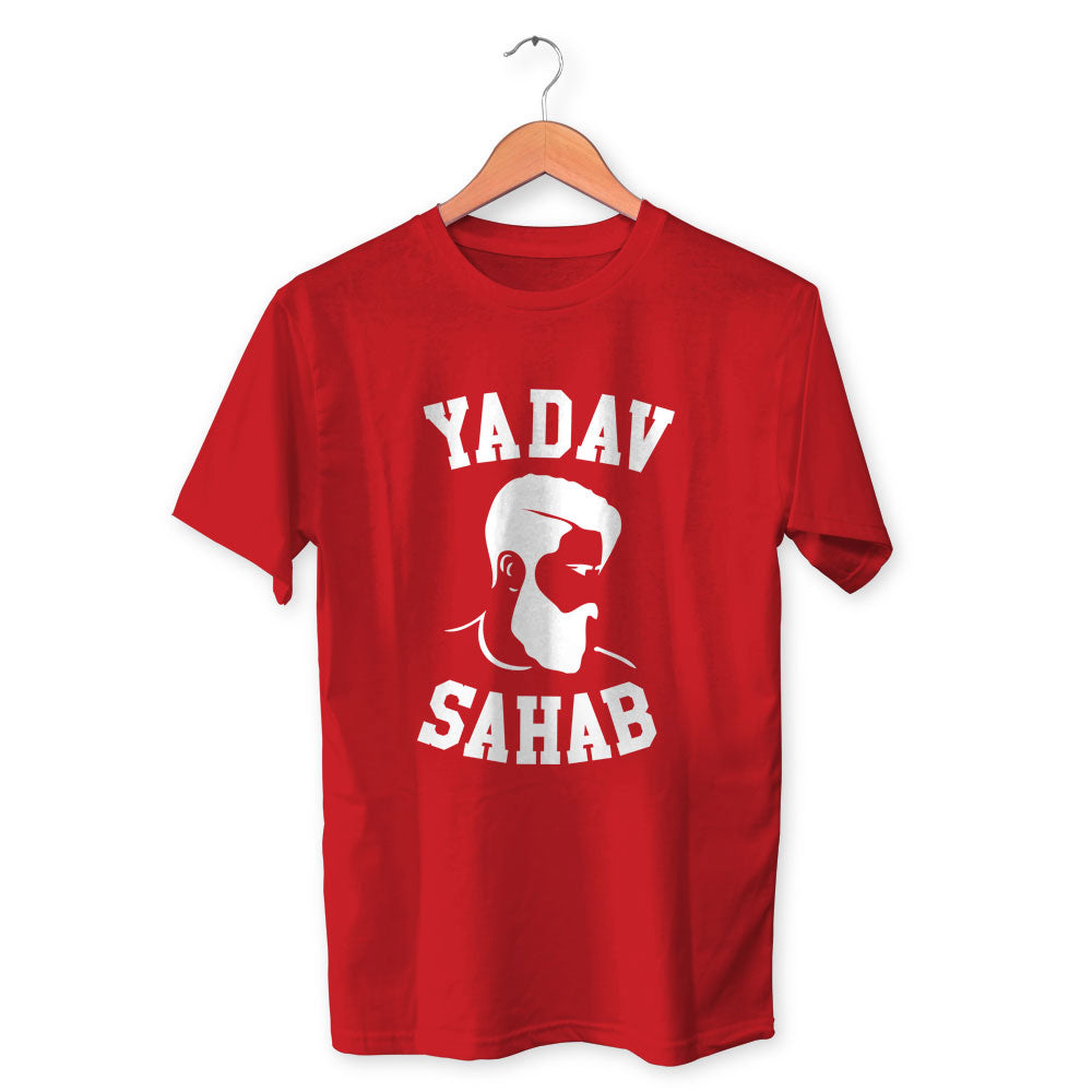 Yadav Sahab Cotton Unisex Red Tshirt