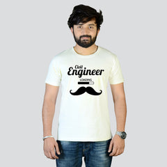 Civil Engineer Loading Cotton Unisex Off White Tshirt