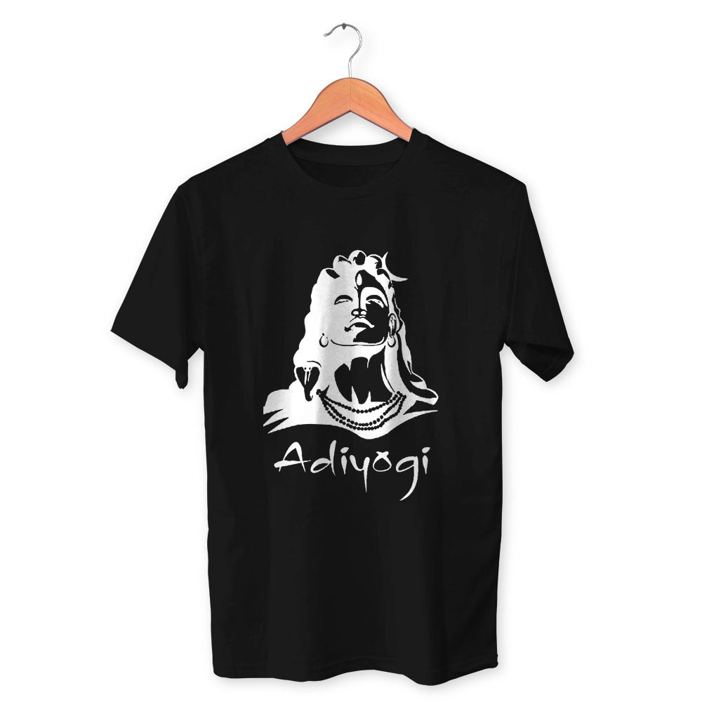 Adiyogi Cotton Unisex Black Tshirt