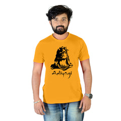 Adiyogi Cotton Unisex Mustard Tshirt