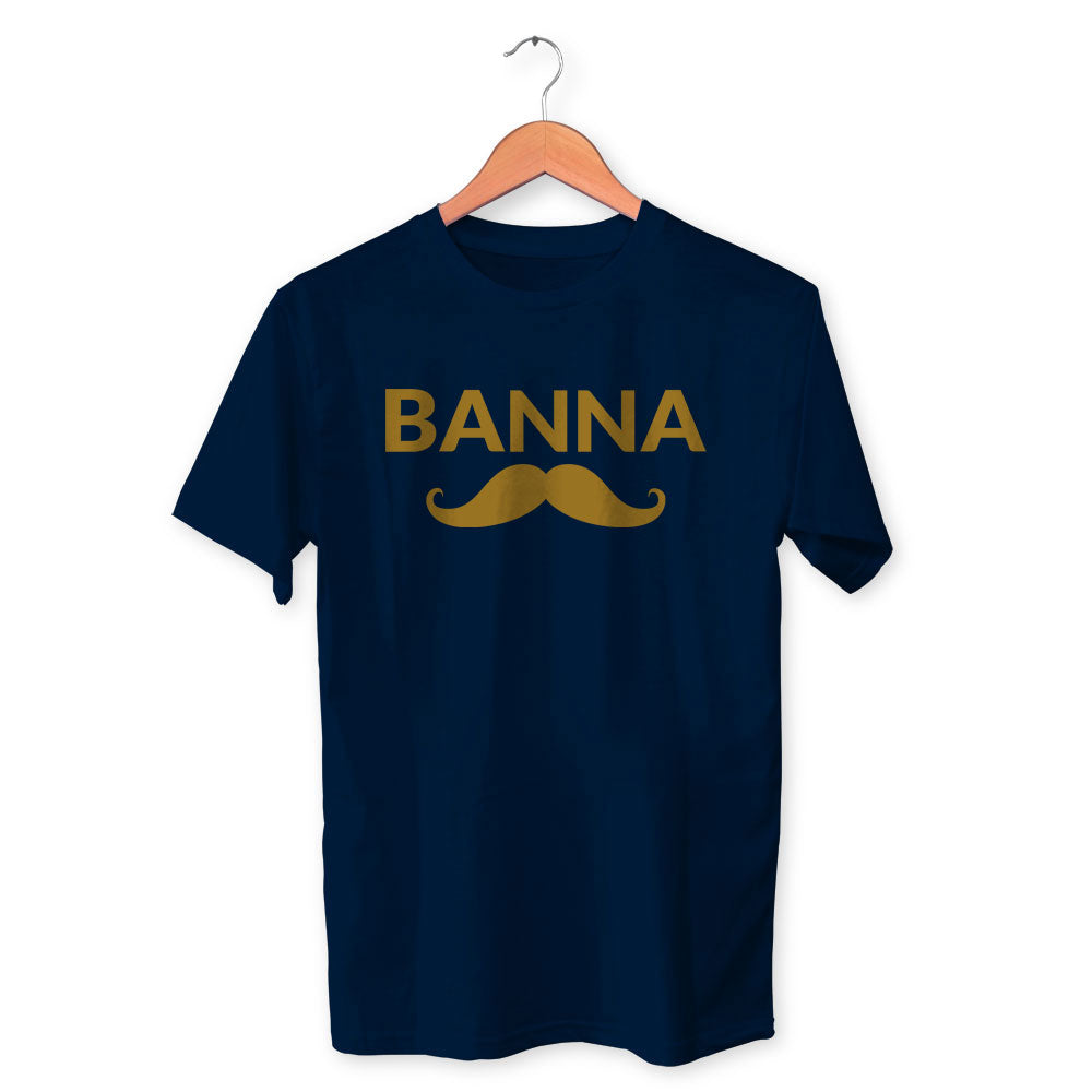 Banna Cotton Unisex Navy Blue Tshirt