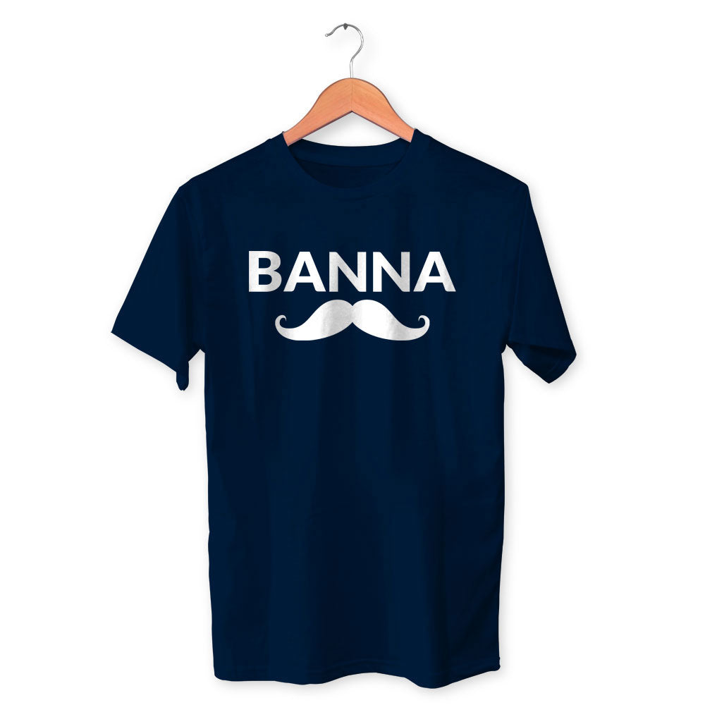 Banna Cotton Unisex Navy Blue Tshirt