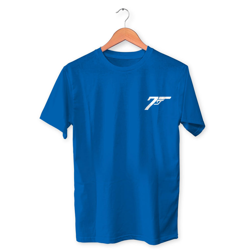 Pocket Gun 007 Cotton Unisex Royal Blue Tshirt