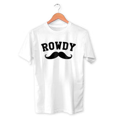 Rowdy Cotton Unisex White Tshirt