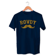 Rowdy Cotton Unisex Navy Blue Tshirt