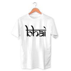 Bhai Cotton Unisex White Tshirt