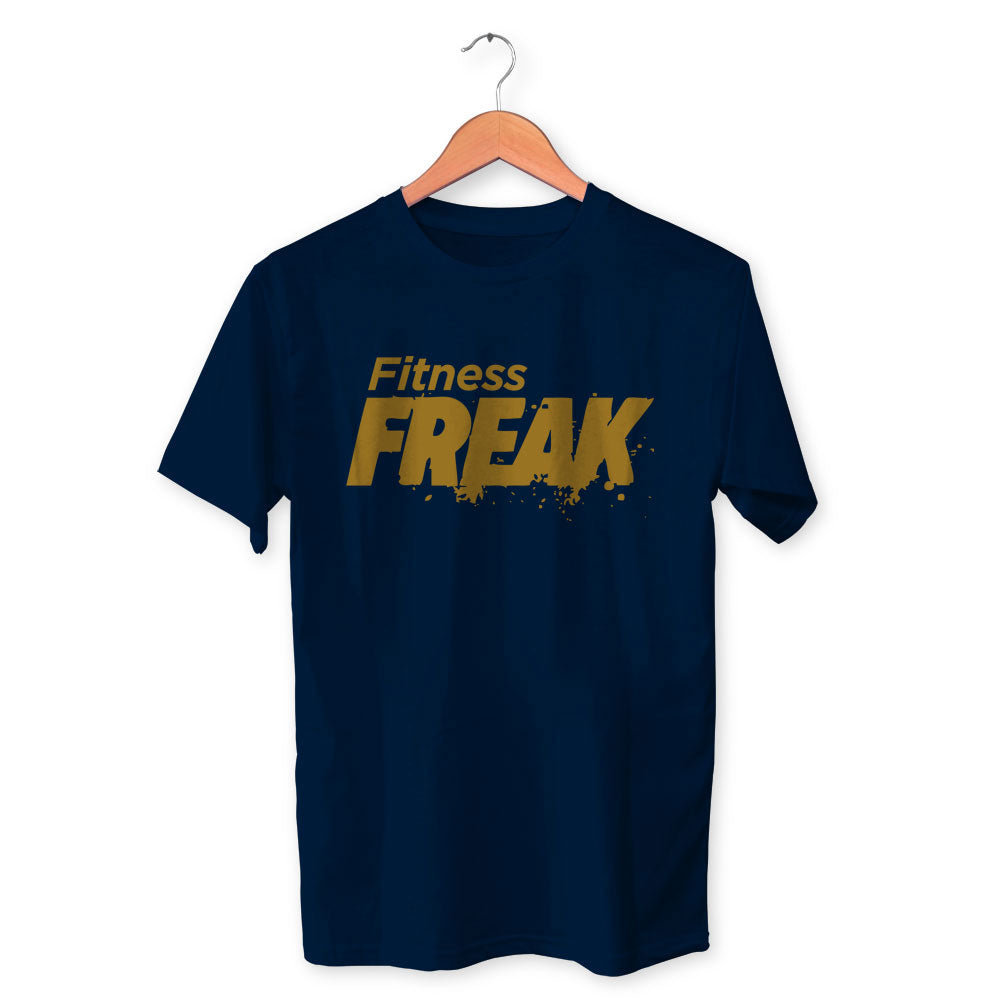 Fitness Freak Cotton Unisex Navy Blue Tshirt