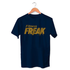 Fitness Freak Cotton Unisex Navy Blue Tshirt