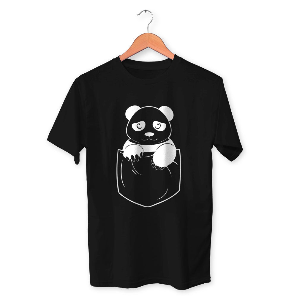 Big Panda Cotton Unisex Black Tshirt