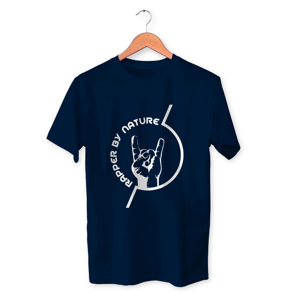 Rapper By Nature Cotton Unisex Navy Blue Tshirt