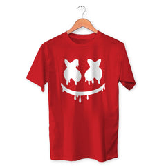 Danger Smiley Cotton Unisex Red Tshirt