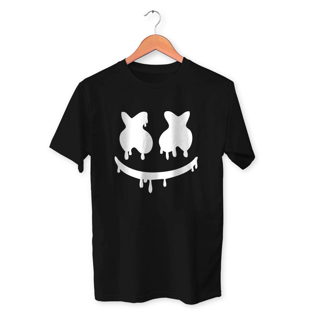 Danger Smiley Cotton Unisex Black Tshirt